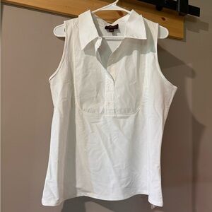 White collared tank top